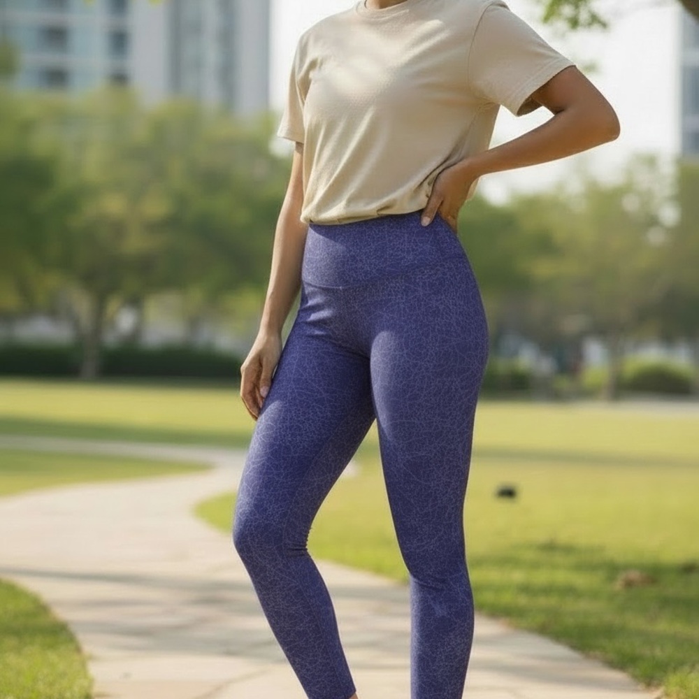 Lululemon Women’s veined purplish/blue color 25” Leggings